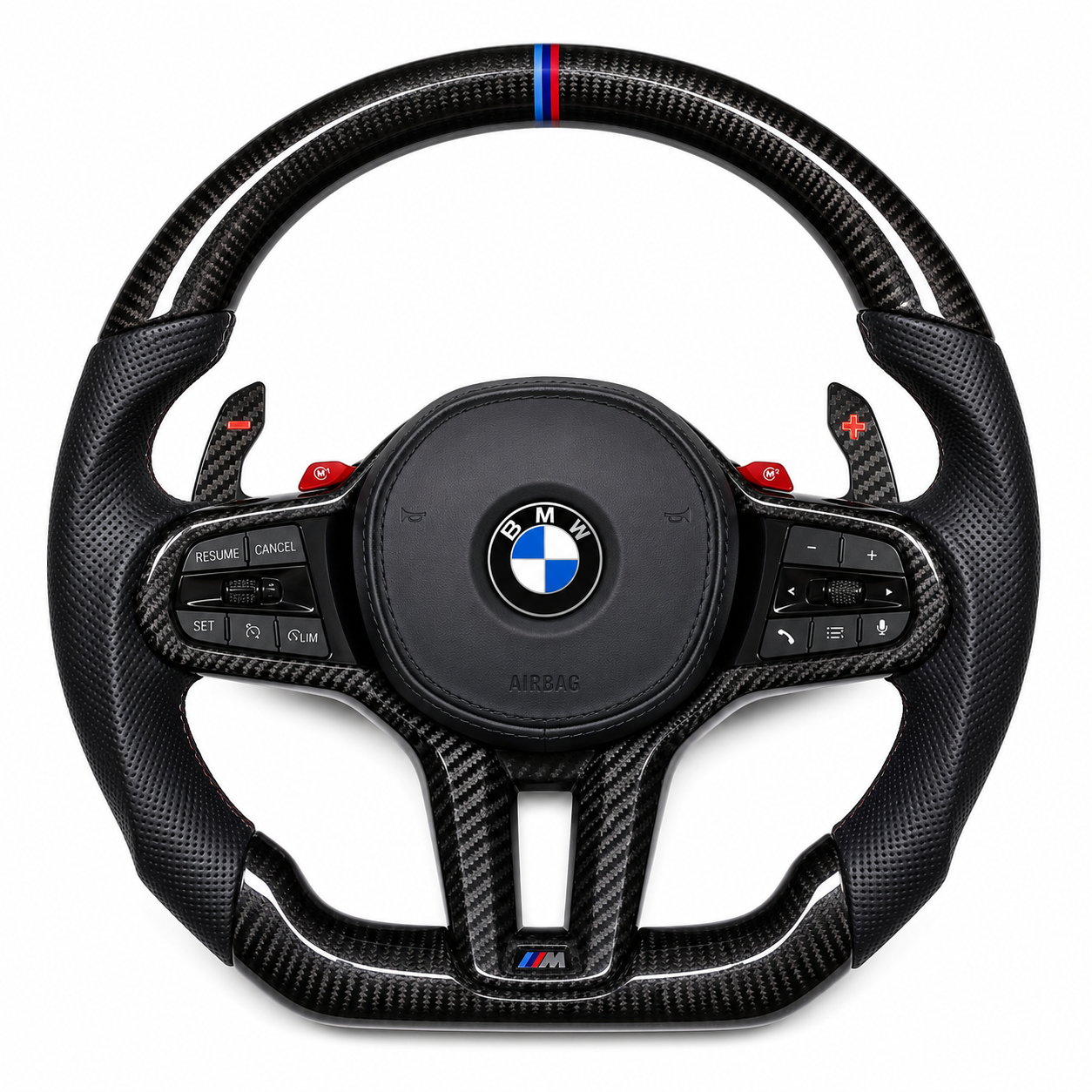 BMW M Performance Карбонов Волан – Истински Карбон – Гланцово Покритие - Flat Bottom