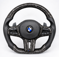 BMW M Performance Волан от Истински Forged Carbon – Гланцово Покритие - Flat Bottom
