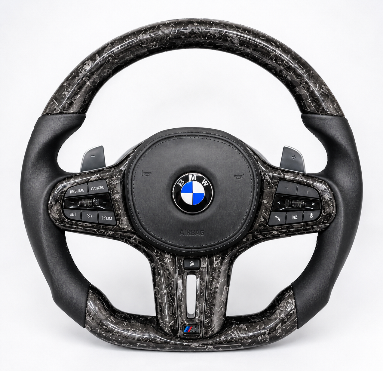 BMW M Performance Волан от Истински Forged Carbon – Гланцово Покритие - Flat Bottom